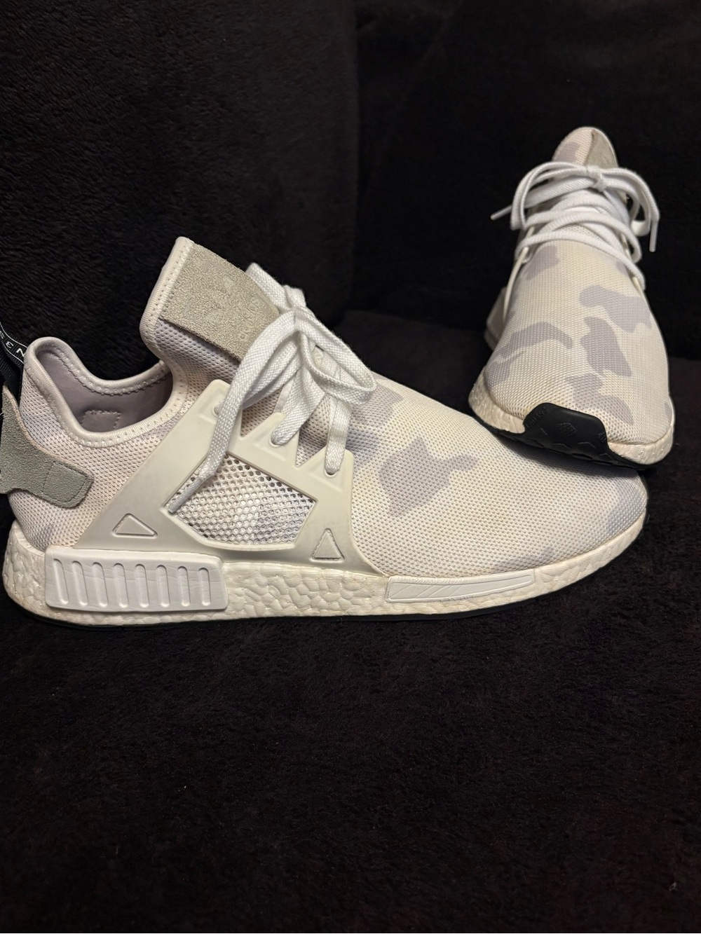 Adidas BA7233 NMD XR1 White Duck Camo Mesh Low Shoes Sneakers Men’s Size 13 Euc
